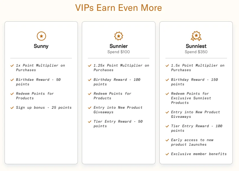 A description of Dae Hair's loyalty program tiers.